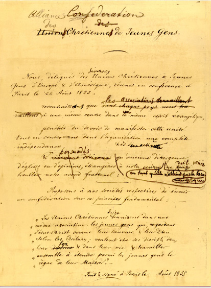 1855 The Paris Basis, the YMCA_s founding document