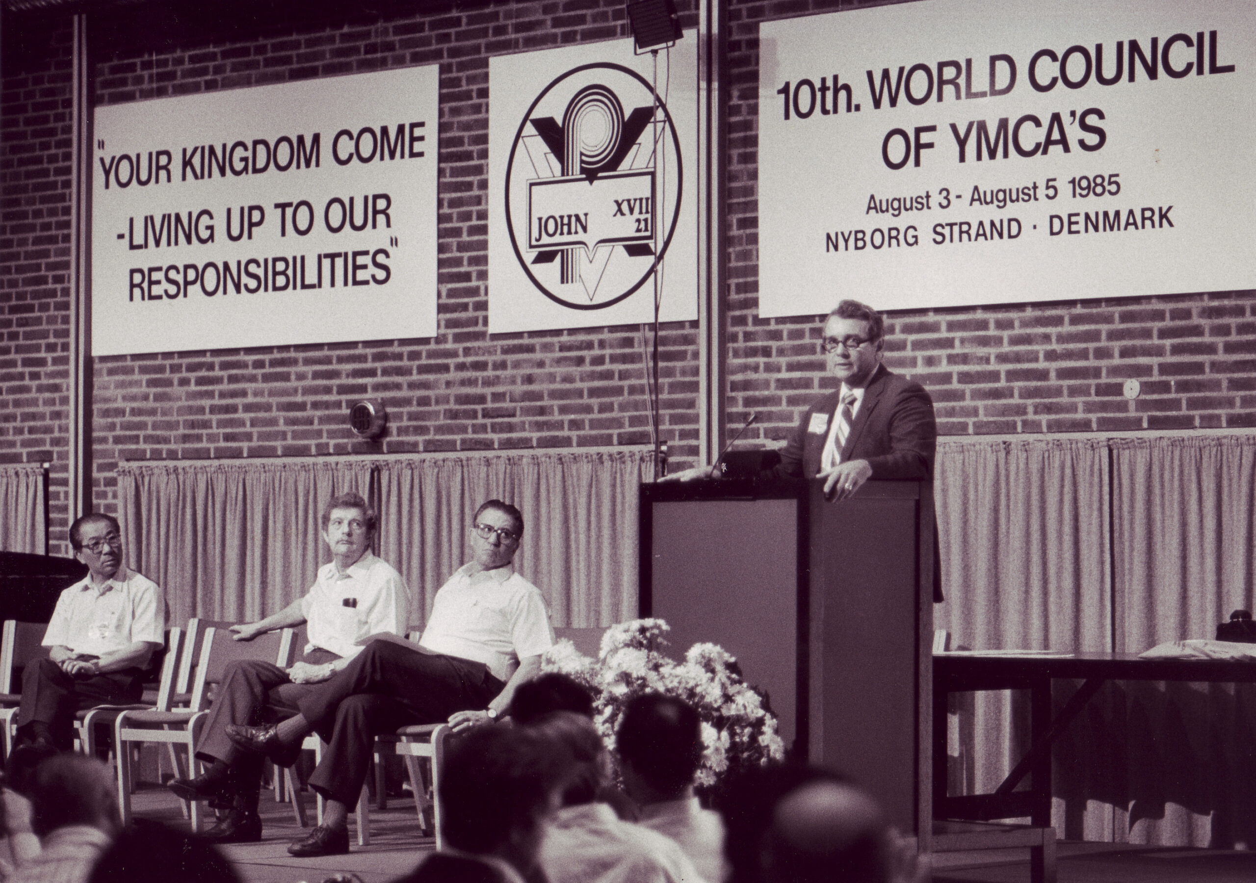 1985 The 9th YMCA World Council, Nyborgstrand (Denmark) - a new constitution, a Resolution on apartheid