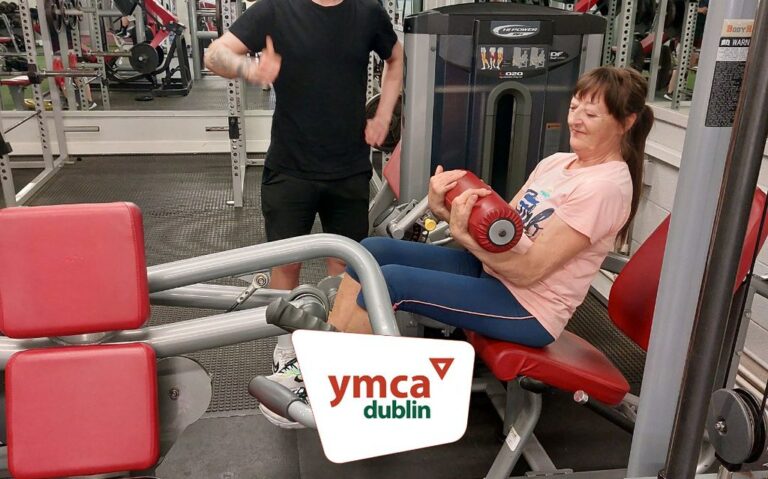 Some people in a YMCA Gym