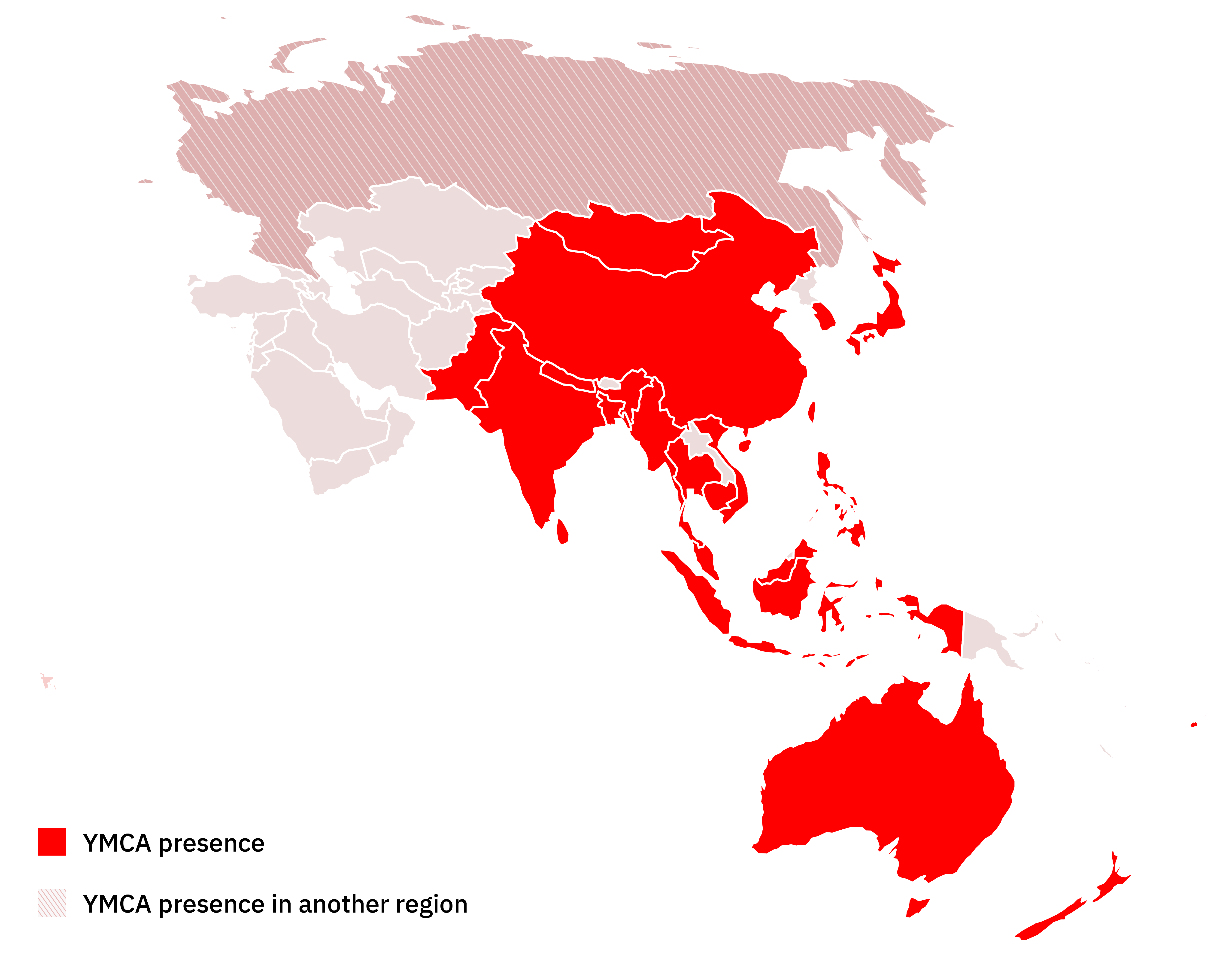 YMCA Presence in Asia Pacific